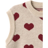 Wheat Offwhite Melange Jacquard Väst Gaby