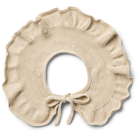 Wheat Offwhite Stickad Krage Edele