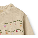 Wheat Offwhite Stickad Pullover Embr. Lisa