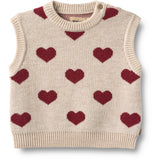 Wheat Offwhite Melange Jacquard Väst Gaby