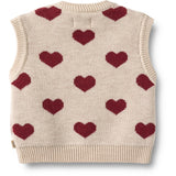 Wheat Offwhite Melange Jacquard Väst Gaby