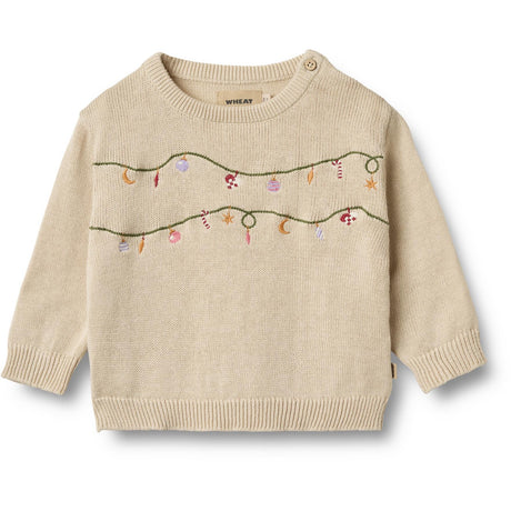 Wheat Offwhite Stickad Pullover Embr. Lisa