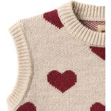 Wheat Offwhite Melange Jacquard Väst Gaby