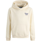 Jack & Jones Junior Antique White Jornorrebro Typo Back Sweat Huva Sn Jnr