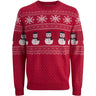 Jack & Jones Junior True Red Jjxmas Andrew Stickad Crew Neck Jnr