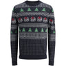 Jack & Jones Junior Sky Captain W. Holly Green Jjxmas Andrew Stickad Crew Neck Jnr