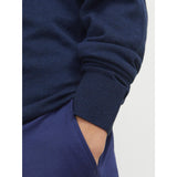 Jack & Jones Junior Navy Blazer Jjeemil Stickad Half Zip Noos Jnr