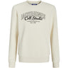 Jack & Jones Junior Antique White Big Print Jjmakoto Sweat Crew Neck Jnr