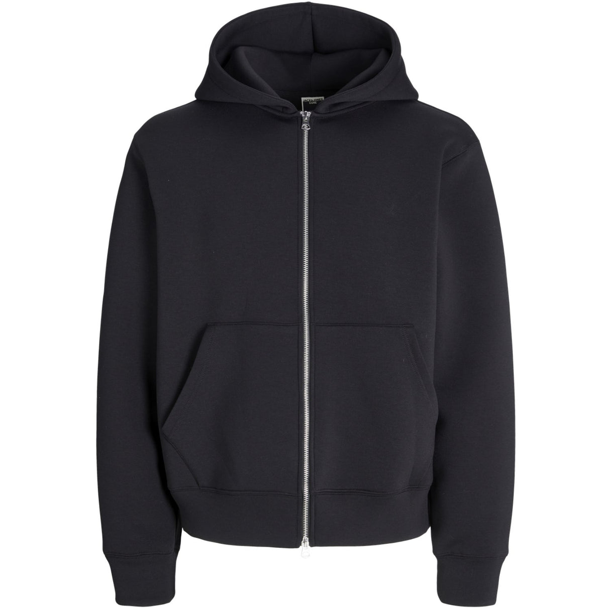 Jack & Jones Junior Black Jcocover Scuba Sweat Zip Huva Jnr