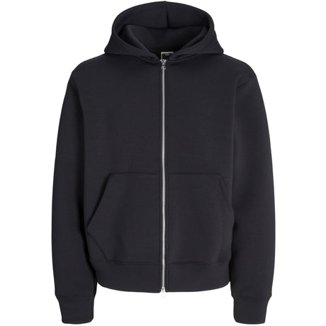 Jack & Jones Junior Black Jcocover Scuba Sweat Zip Huva Jnr