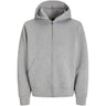 Jack & Jones Junior White Melange Jcocover Scuba Sweat Zip Huva Jnr