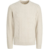 Jack & Jones Junior Silver Lining Melange Jprblusean Stickad Cable Crew Neck Jnr