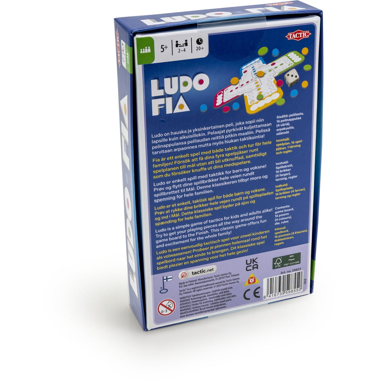 Tactic Games Ludo Fia - Rejse Spel