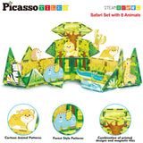 Picasso Tiles Picasso Tiles 46 Stk Magnetiske Byggesæt Safari