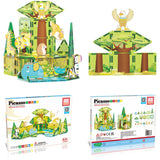 Picasso Tiles Picasso Tiles 46 Stk Magnetiske Byggesæt Safari