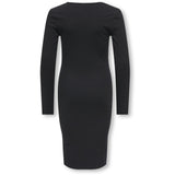 kids ONLY Black Kogbelfast Life L/S Midi Klänning Jrs Noos