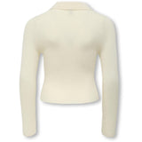 kids ONLY Birch Gold Button Kogmila Ls Rib Knap Pikétröja Neck Cp Knt