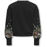 kids ONLY Black Sleeve Flower Kogbrooke L/S O-Neck Flower Swt Noos