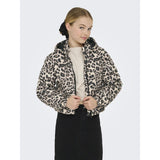 kids ONLY Silver Mink Leo Kogdalia Sht Puffer Aop Jacka Otw Noos