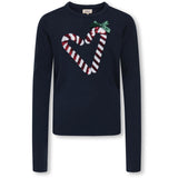 kids ONLY Naval Academy Candy Heart Kogxmas Shine Ls Oneck Box Knt