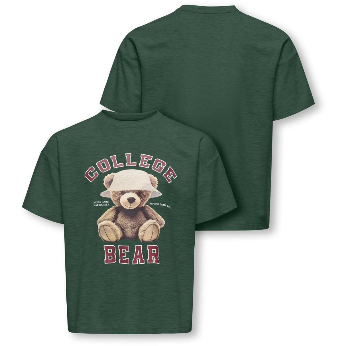 kids ONLY Pineneedle Collage/Hat Nomad Kogbillie Ss Loose Nallebjörn Topp Jrs Noos