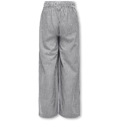 kids ONLY Bright White Naval Academy Kogsiv-Smilla Life Ls Rhinest. Byxor Cp