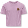 kids ONLY Mauve Orchid Teddy Bow Kogrex S/S Printed Topp Jrs
