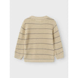 Lil'Atelier Turtledove Nmmemlen Ls Stickad Stripes Lil