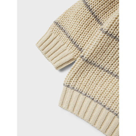 Lil'Atelier Turtledove Nbmemlen Ls Stickad Stripe Lil