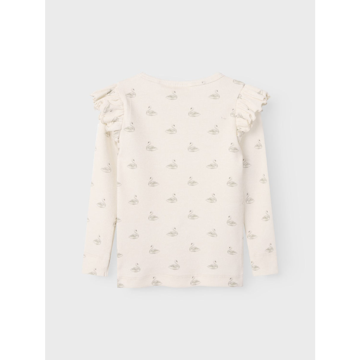 Lil'Atelier Pastel Parchment Swan Nmfgavo Eko Ls Slim Topp Lil Noos