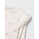 Lil'Atelier Pastel Parchment Swan Nmfgavo Eko Ls Slim Topp Lil Noos