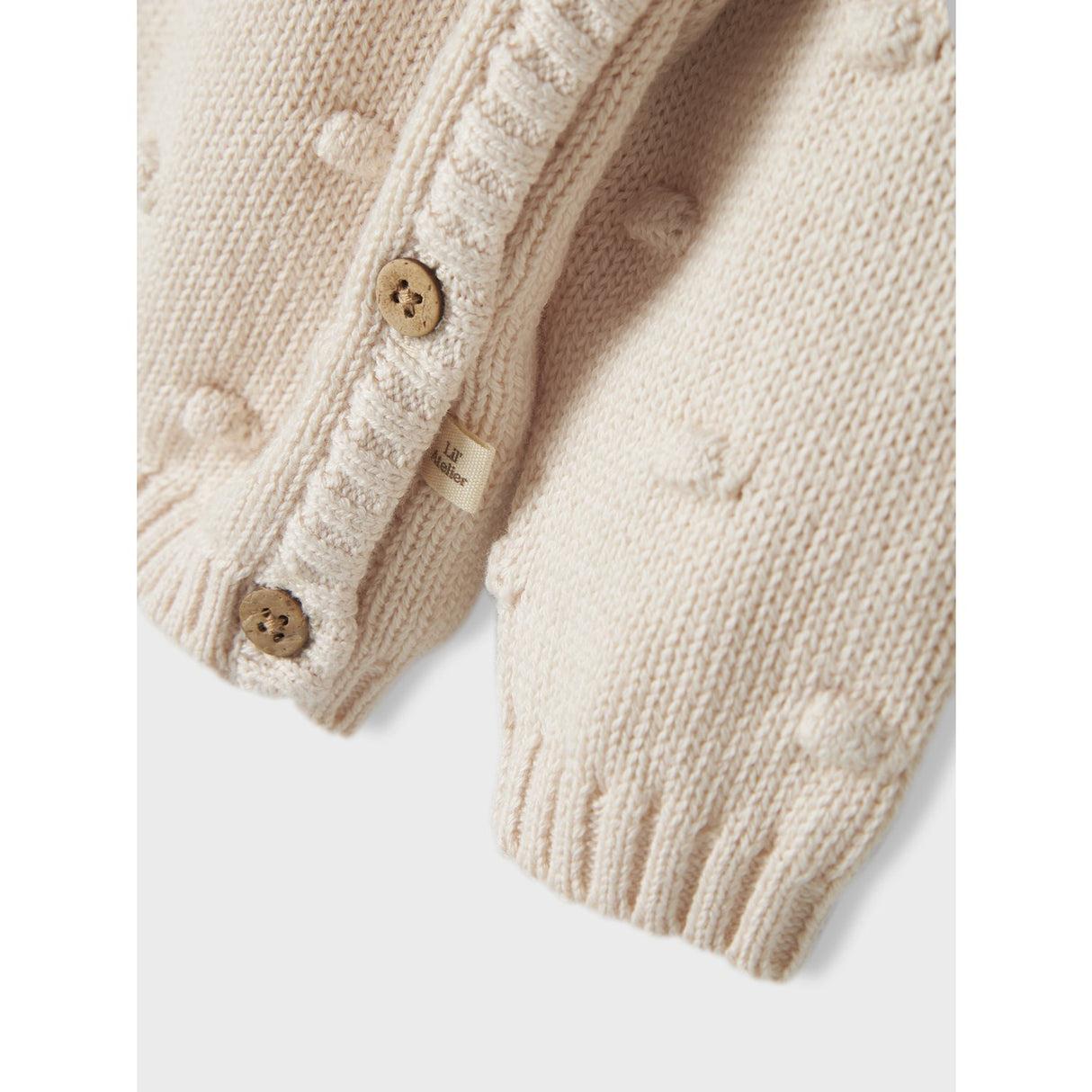 Lil'Atelier Pastel Parchment Nbfgable Ls Omlott Stickad Lil