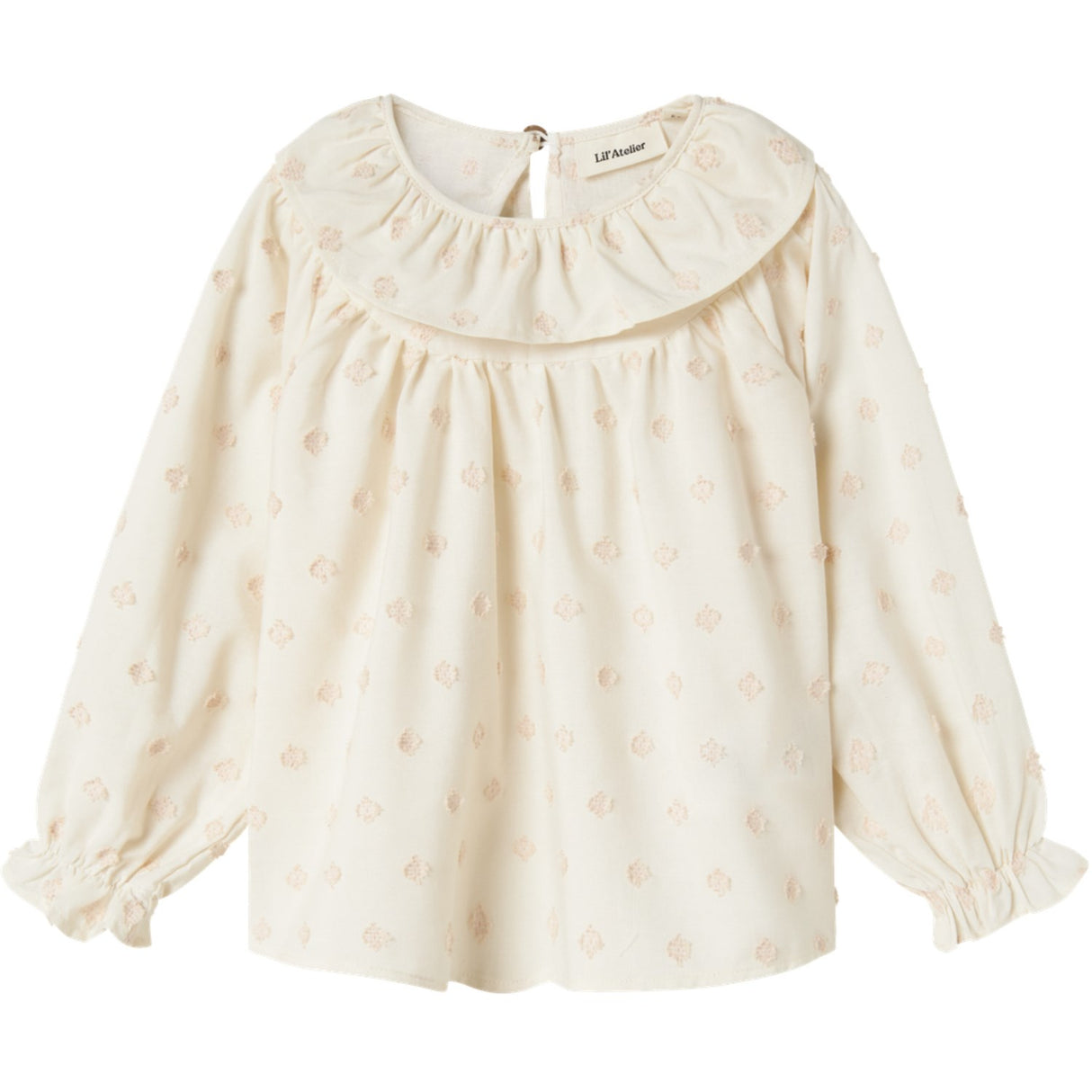 Lil'Atelier Pastel Parchment Nmfnethe Ls Loose Skjorta Lil