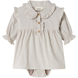Lil'Atelier Pastel Parchment Nbfolena Ls Loose Body Klänning Lil