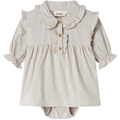 Lil'Atelier Pastel Parchment Nbfolena Ls Loose Body Klänning Lil