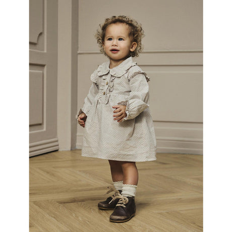 Lil'Atelier Pastel Parchment Nbfolena Ls Loose Body Klänning Lil