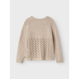 Lil'Atelier Pastel Parchment Melange Nmfolga Ls Stickad Card Lil