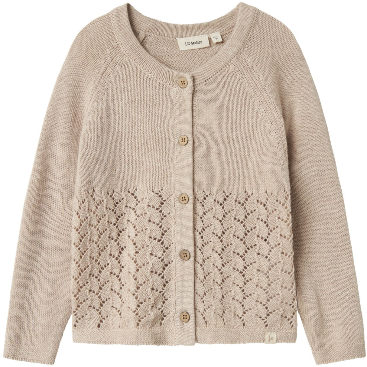 Lil'Atelier Pastel Parchment Melange Nmfolga Ls Stickad Card Lil