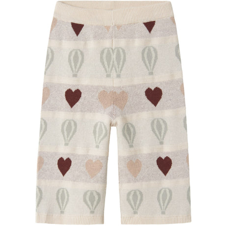 Lil'Atelier Pastel Parchment Nmflamai Wide Stickad Ancle Pant Lil