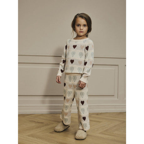 Lil'Atelier Pastel Parchment Nmflamai Wide Stickad Ancle Pant Lil