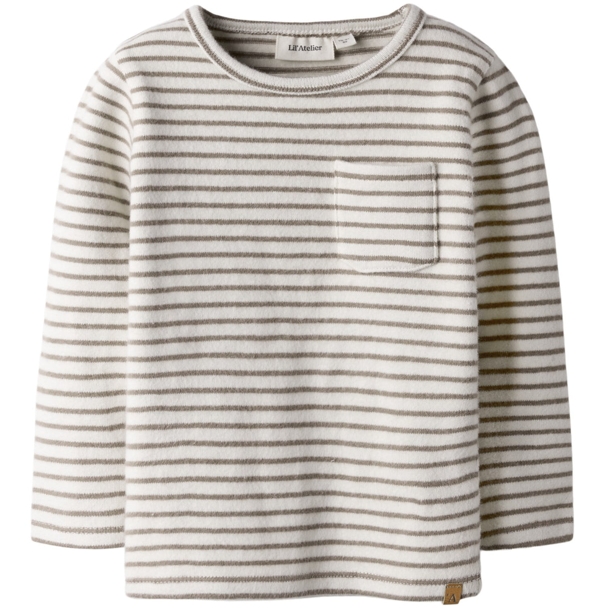 Lil'Atelier Turtledove Sepia Tint Nmmthoro Jen Ls Slim Topp Lil