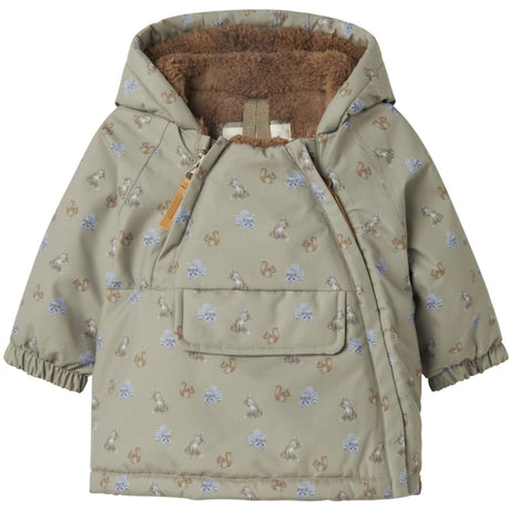 Lil'Atelier Overland Trek Animals Nbmlasnow05 Jkt Aop Fo Lil