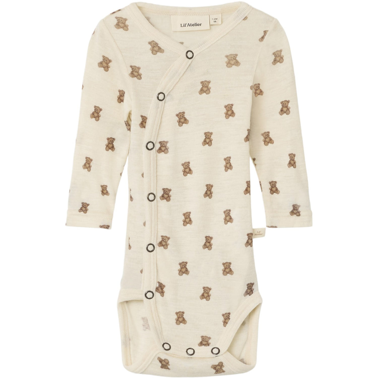 Lil'Atelier Turtledove Melange Nbnnalu Wo/Mo Ls Slim Omlott Body Lil
