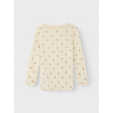 Lil'Atelier Turtledove Melange Nmfnalu Wo/Mo Ls Slim Topp Lil