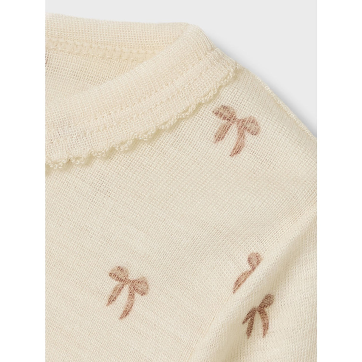 Lil'Atelier Turtledove Melange Nmfnalu Wo/Mo Ls Slim Topp Lil