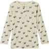 Lil'Atelier Turtledove Melange Nmmnalu Wo/Mo Ls Slim Topp Lil