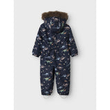 Name It Dark Sapphire Dino Earth Nmmsnow10 Dräkt Aop Fo Noos
