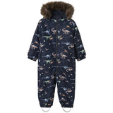 Name It Dark Sapphire Dino Earth Nmmsnow10 Dräkt Aop Fo Noos