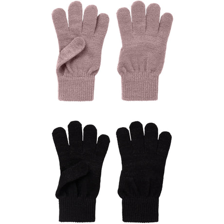 Name It Black Woodrose Nkfmagic Glitter Handskar 2P