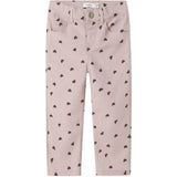 Name It Burnished Lilac Heart Nmfrose Straight Aop Twill Byxor 7218-Yf